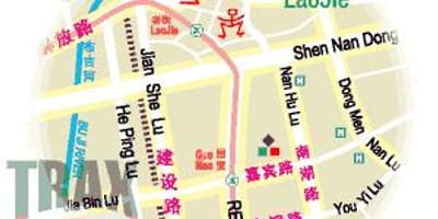 Dongmen pasaran Shenzhen peta